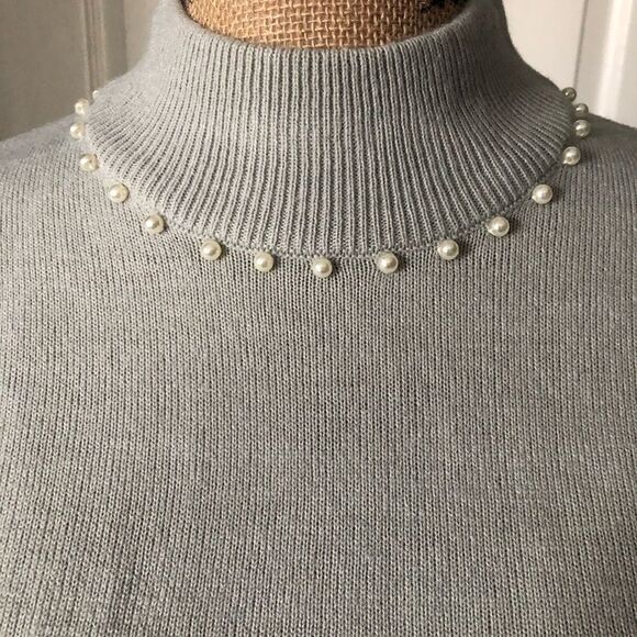 Bedford Fair Sweater with Pearl like beaded trim - Picture 3 of 5